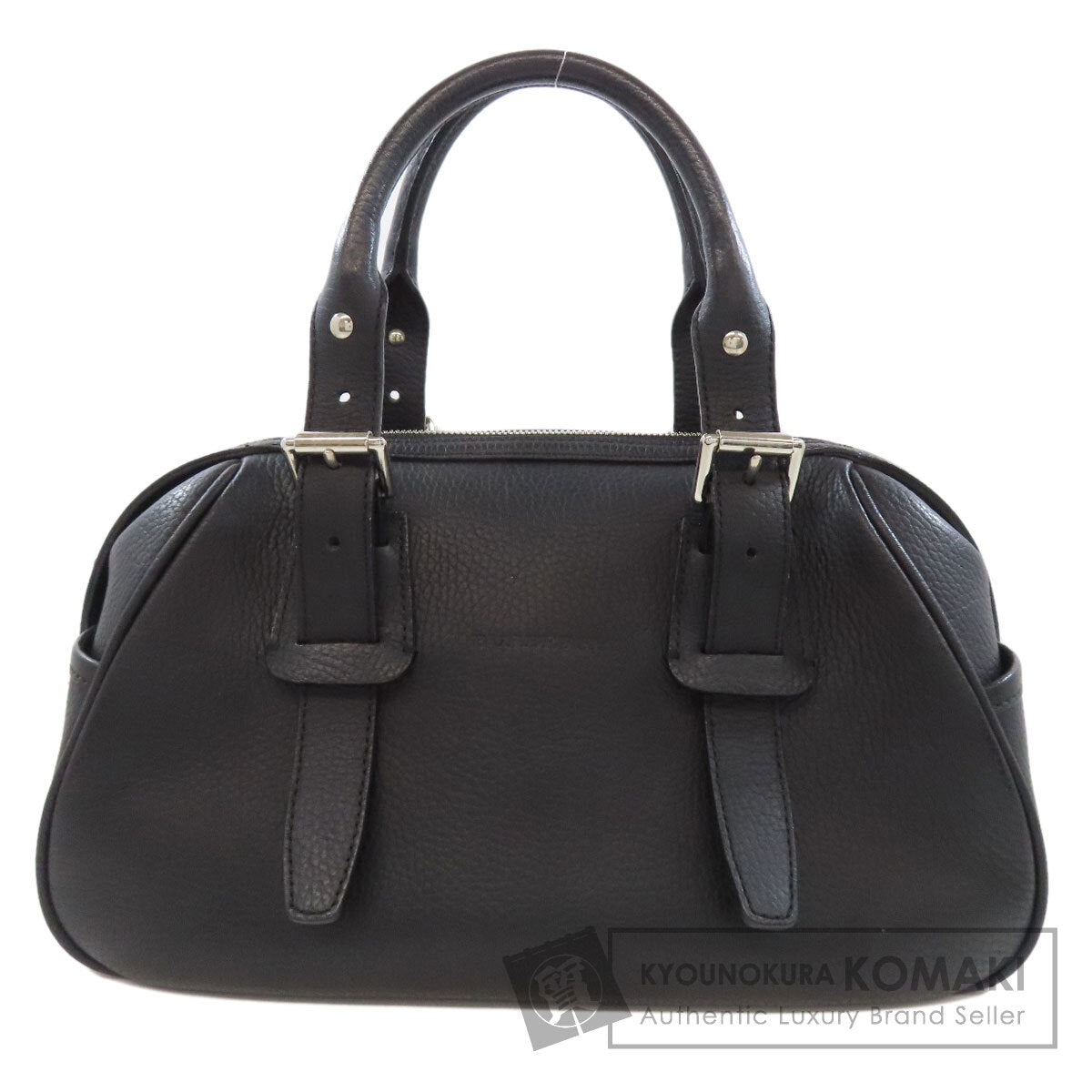 BURBERRY logo Handbag Leather Ladies [Used]