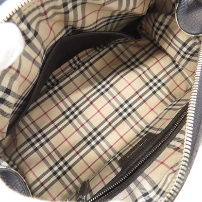 BURBERRY logo Handbag Leather Ladies [Used]