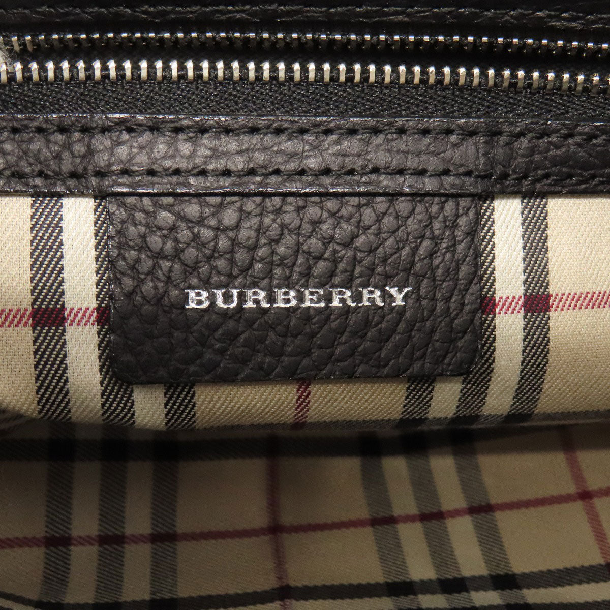 BURBERRY logo Handbag Leather Ladies [Used]