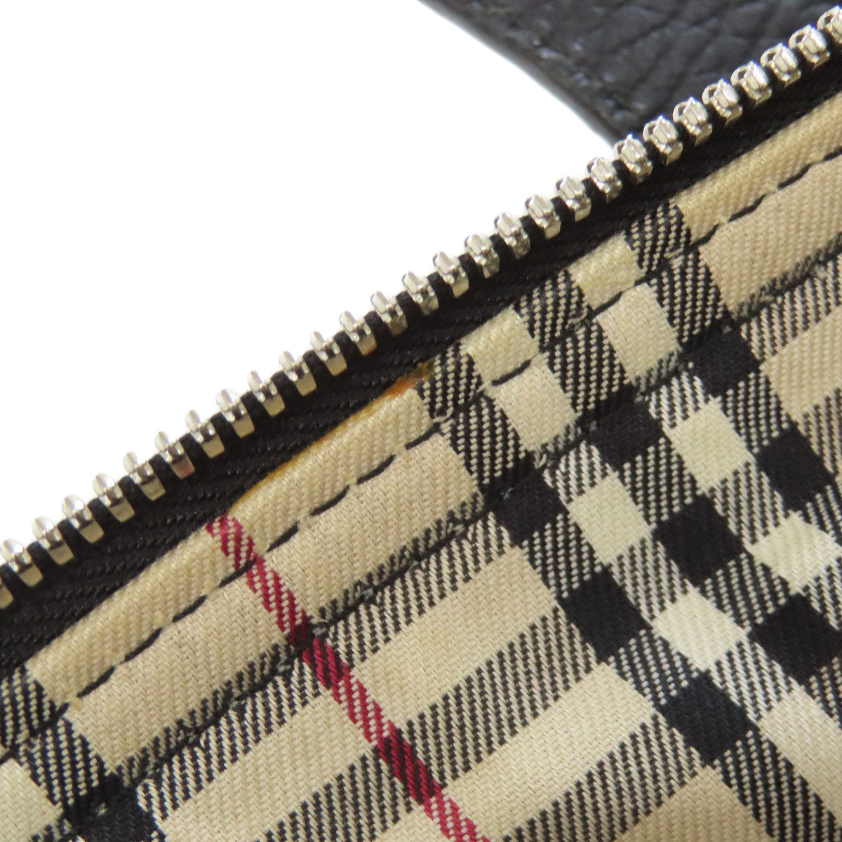 BURBERRY logo Handbag Leather Ladies [Used]