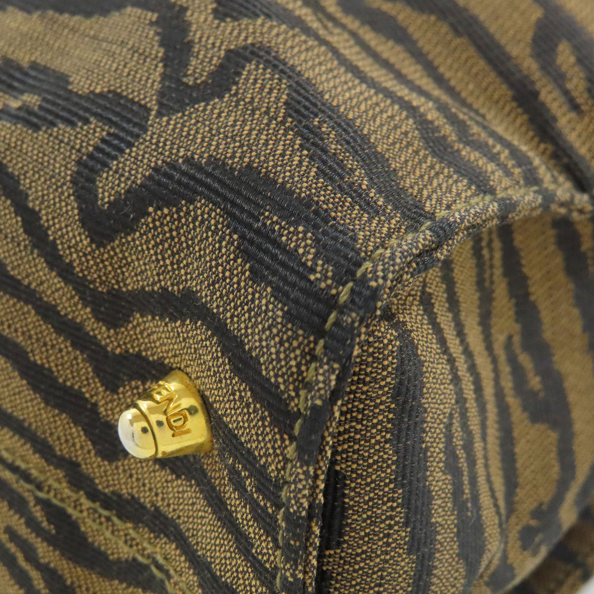FENDI Tiger pattern Handbag Canvas Ladies [Used]