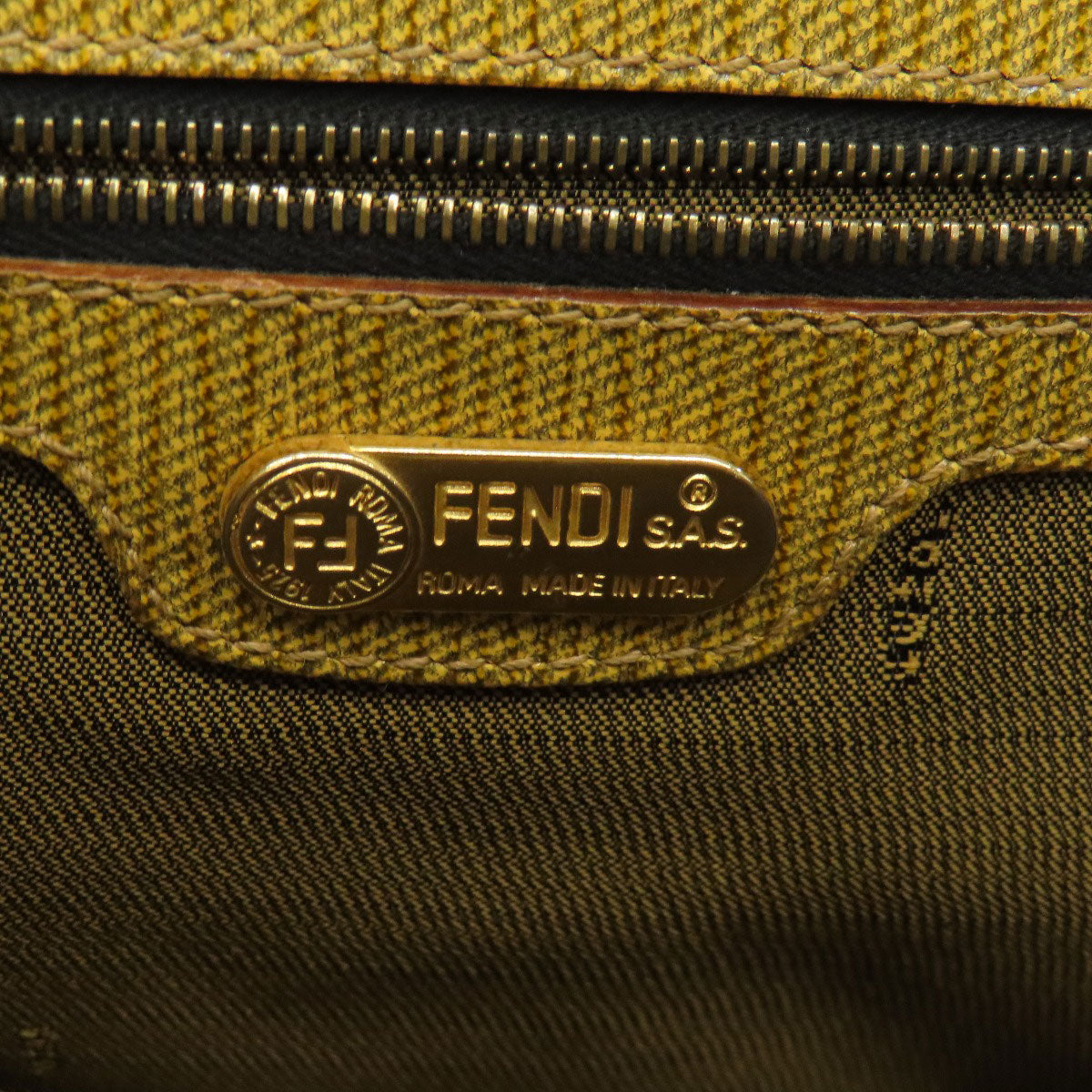 FENDI Tiger pattern Handbag Canvas Ladies [Used]