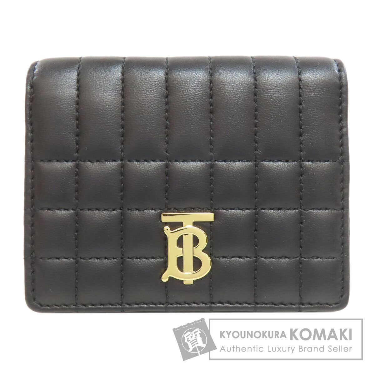 BURBERRY Lola TB logo Bifold Wallet with Coin Pocket Leather Ladies [Used]