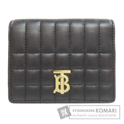 BURBERRY Lola TB logo Bifold Wallet with Coin Pocket Leather Ladies [Used]