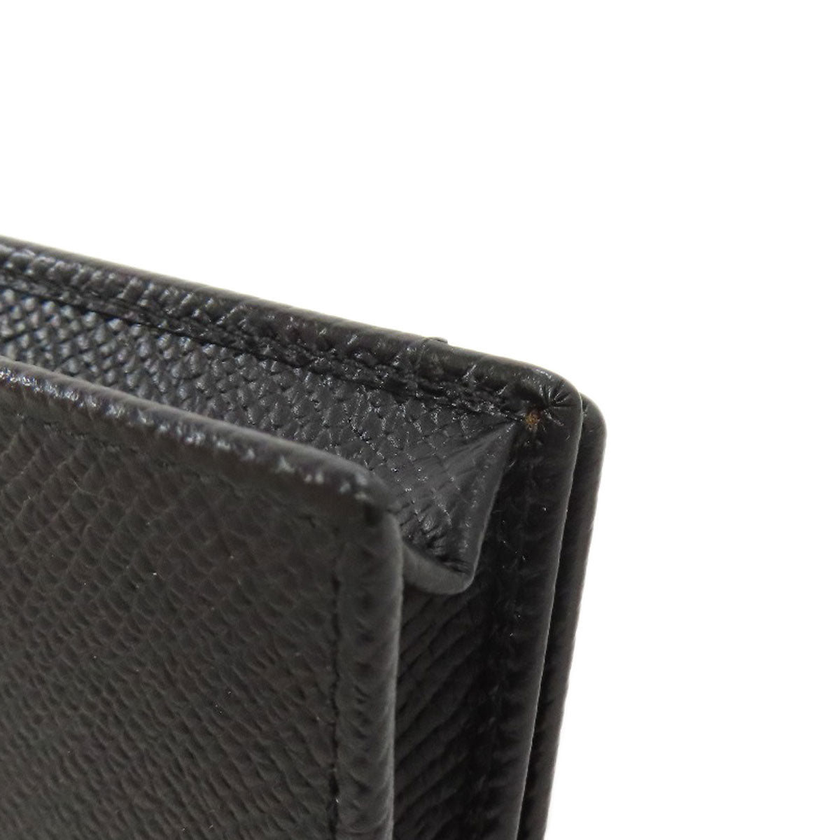 BVLGARI logo Card Case Leather Ladies [Used]