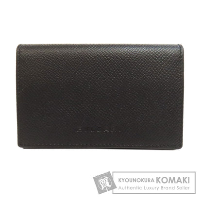 BVLGARI logo Card Case Leather Ladies [Used]