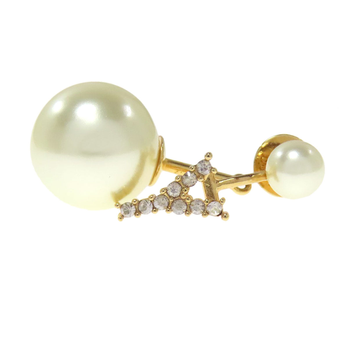 CHRISTIAN DIOR Y Initial Faux Pearl Tie pin Metal mens [Used]