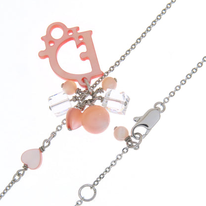 CHRISTIAN DIOR Logo heart Necklace Metal Ladies [Used]