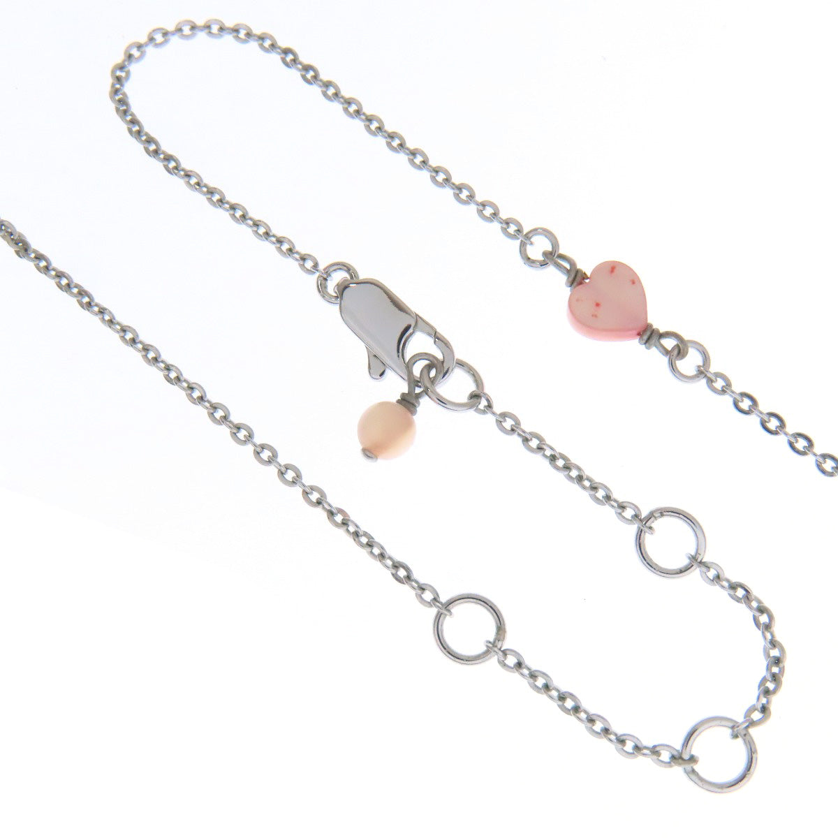 CHRISTIAN DIOR Logo heart Necklace Metal Ladies [Used]