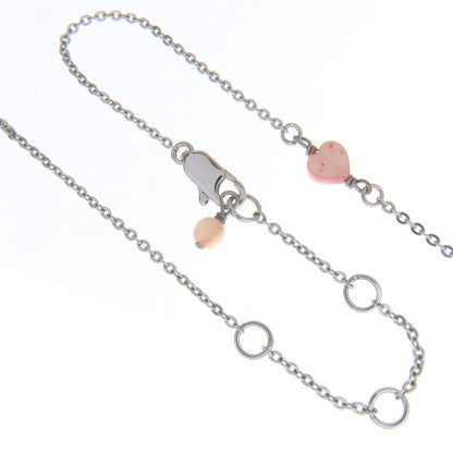 CHRISTIAN DIOR Logo heart Necklace Metal Ladies [Used]