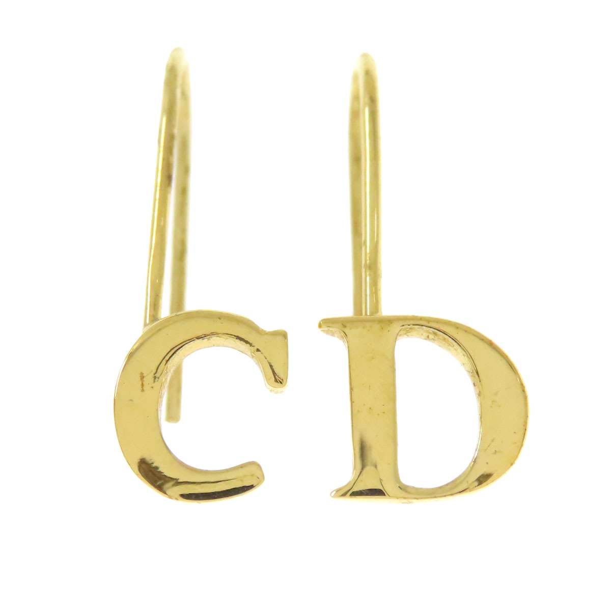 CHRISTIAN DIOR CD logo earring Metal Ladies [Used]