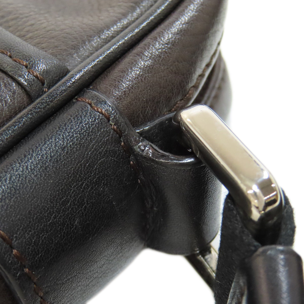 LOEWE anagram Shoulder Bag Leather Ladies [Used]