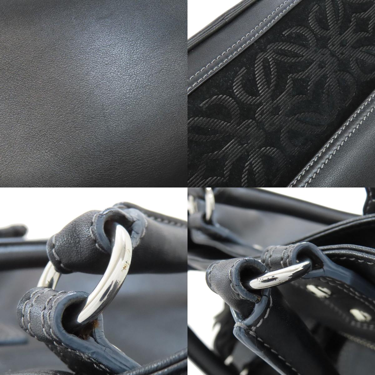 LOEWE logo Handbag Leather Ladies [Used]