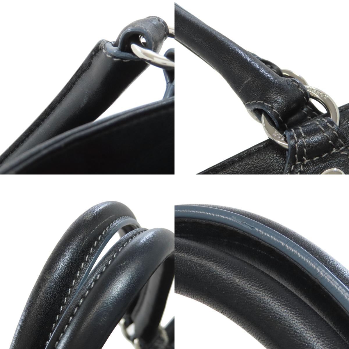 LOEWE logo Handbag Leather Ladies [Used]