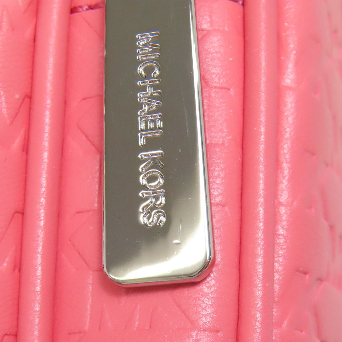 Michael Kors Long Shoulder MK Signature Shoulder Bag Leather Ladies [Used]