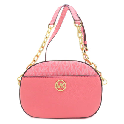 Michael Kors MK Signature ChainShoulder Shoulder Bag Leather Ladies [Used]