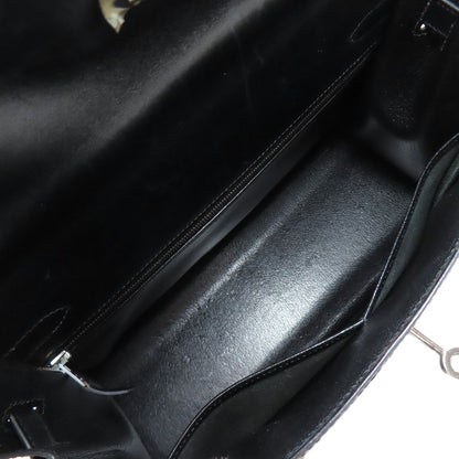 HERMES Kelly 32 Outside Stitching SilverHardware Handbag Box calf Ladies [Used]
