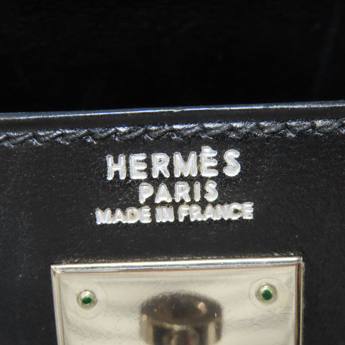 HERMES Kelly 32 Outside Stitching SilverHardware Handbag Box calf Ladies [Used]