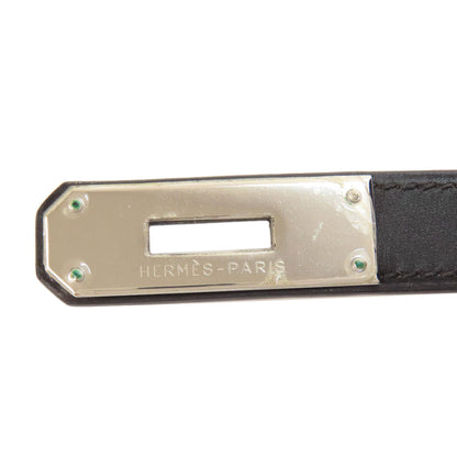 HERMES Kelly 32 Outside Stitching SilverHardware Handbag Box calf Ladies [Used]