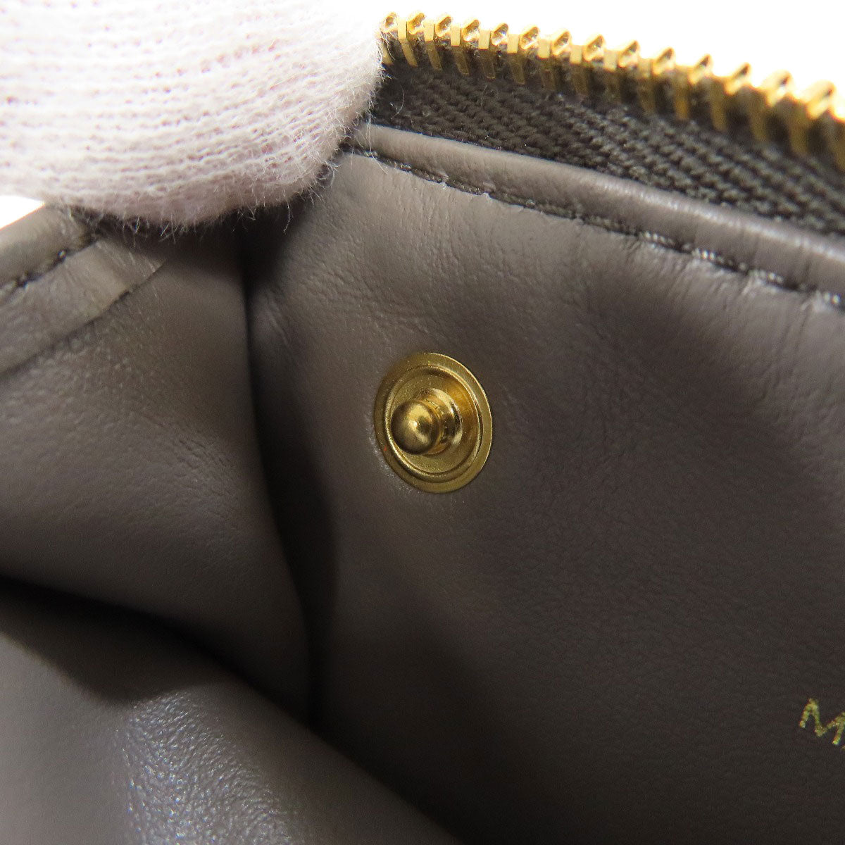 MIUMIU logo Card Case Leather Ladies [Used]