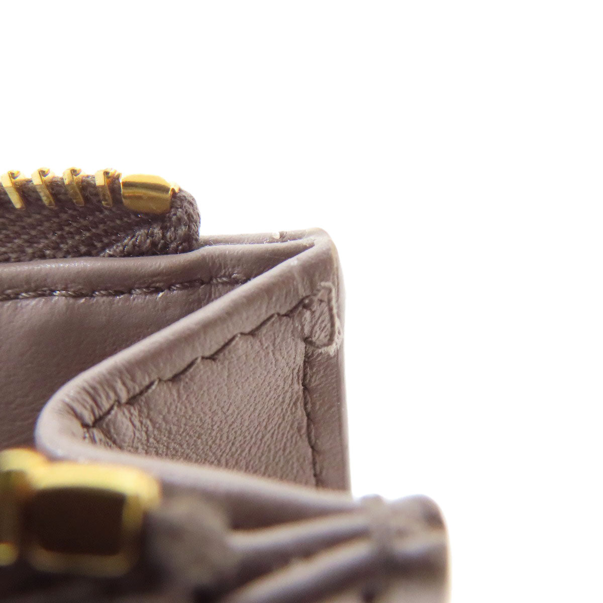 MIUMIU logo Card Case Leather Ladies [Used]