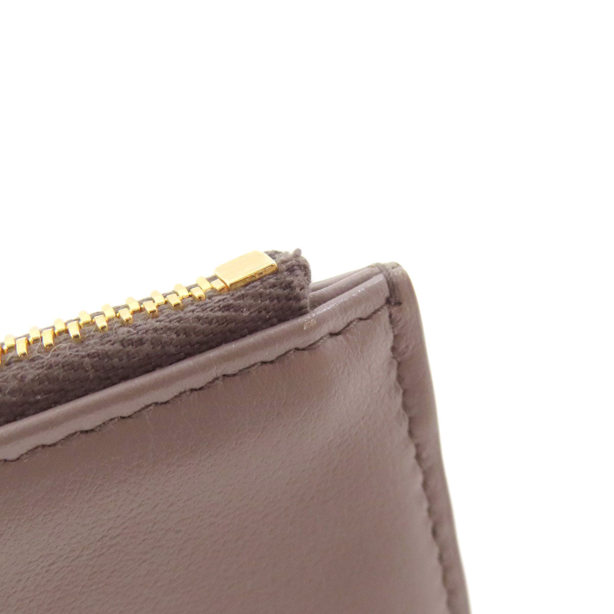 MIUMIU logo Card Case Leather Ladies [Used]