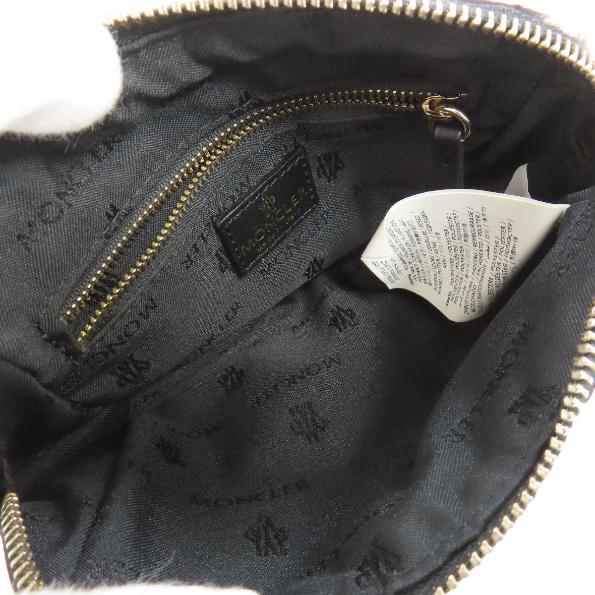 MONCLER Leopard pattern Cosmetics Pouch Nylon Ladies [Used]