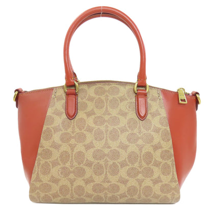 COACH F79364 Ellis Satchel Signature 2WAY Handbag PVC LeatherLadies [Used]