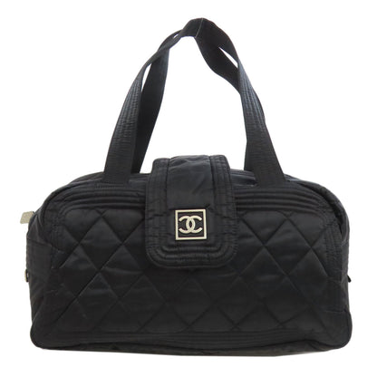 CHANEL Matelasse COCO Mark SilverHardware Boston bag Nylon Ladies [Used]