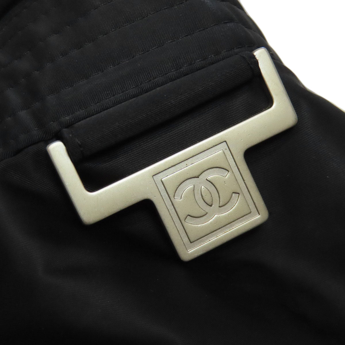 CHANEL Matelasse COCO Mark SilverHardware Boston bag Nylon Ladies [Used]