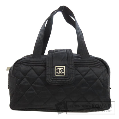 CHANEL Matelasse COCO Mark SilverHardware Boston bag Nylon Ladies [Used]