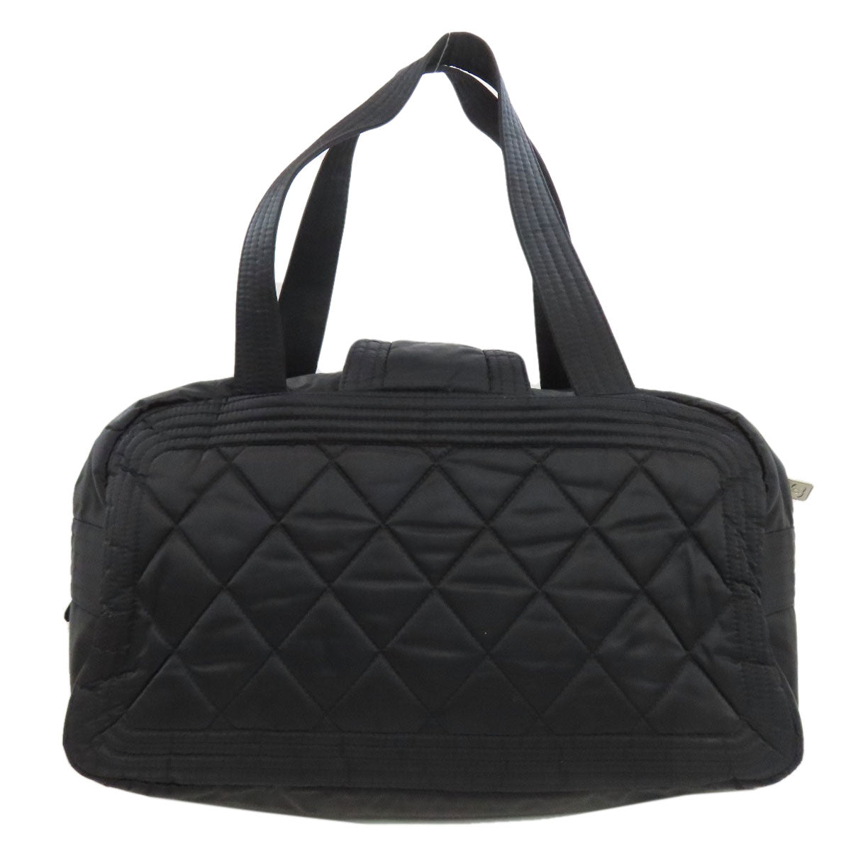 CHANEL Matelasse COCO Mark SilverHardware Boston bag Nylon Ladies [Used]