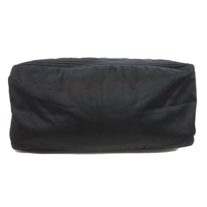 CHANEL Matelasse COCO Mark SilverHardware Boston bag Nylon Ladies [Used]