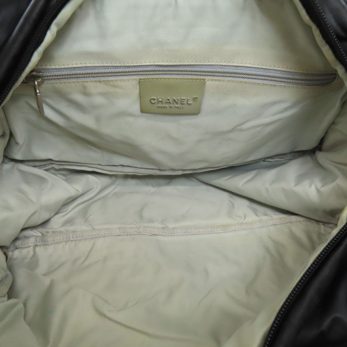 CHANEL Matelasse COCO Mark SilverHardware Boston bag Nylon Ladies [Used]