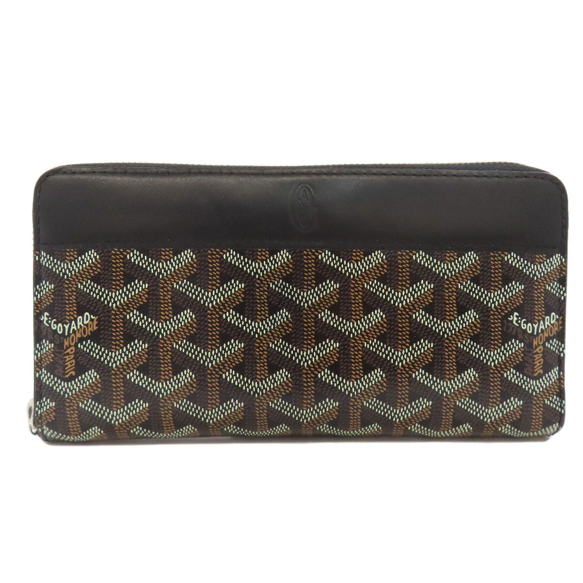 GOYARD Herringbone pattern Long wallet (with coin pocket) PVC Ladies [Used]