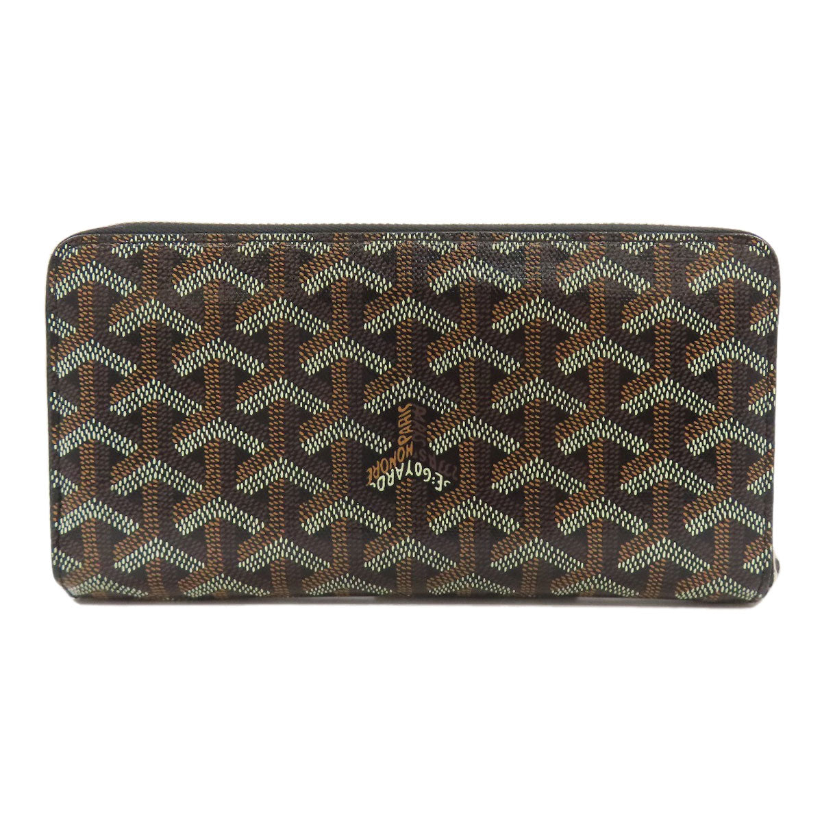 GOYARD Herringbone pattern Long wallet (with coin pocket) PVC Ladies [Used]