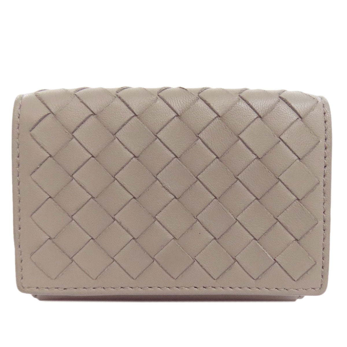 BOTTEGA VENETA Compact Wallet Intrecciato Bifold Wallet with Coin Pocket Calf Ladies [Used]