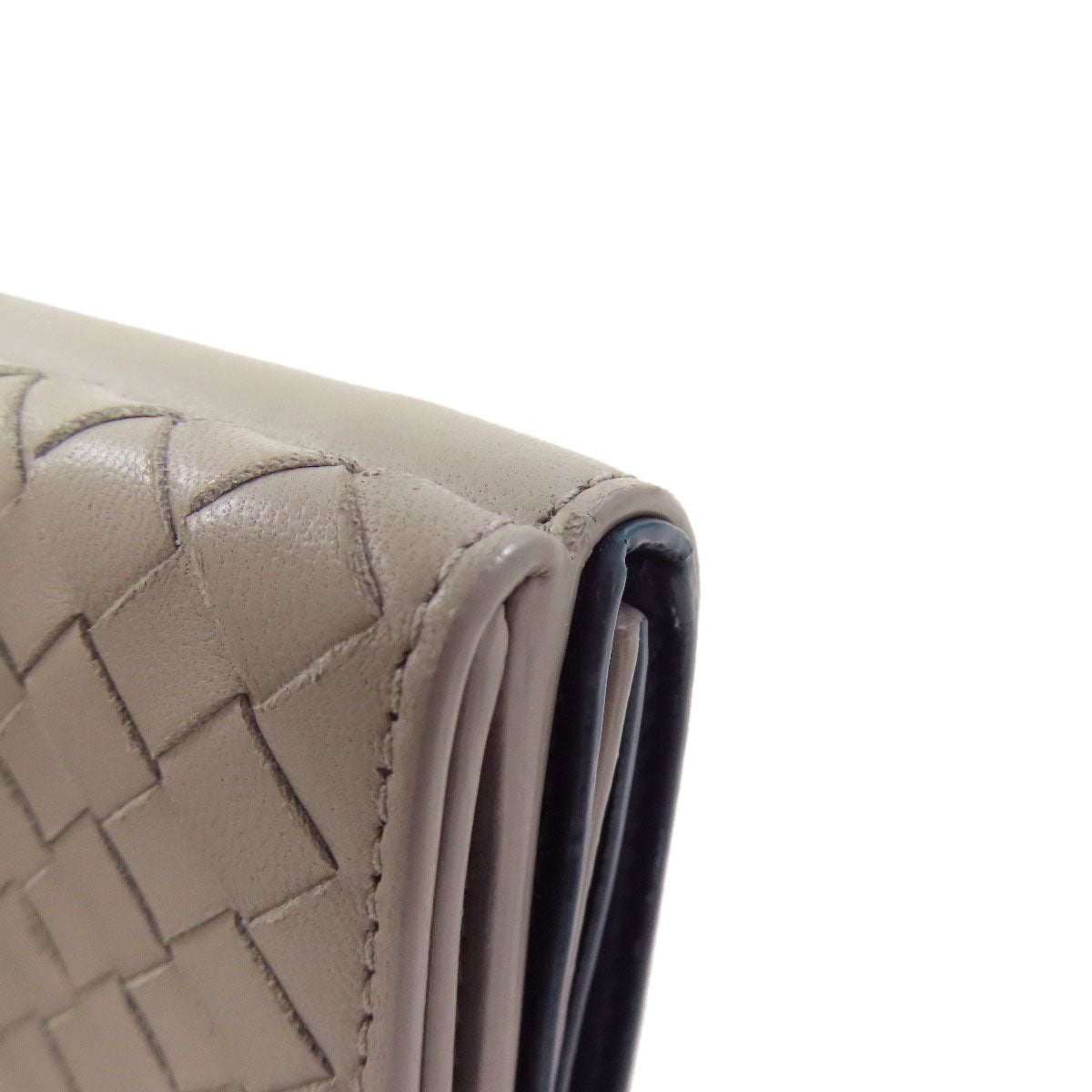 BOTTEGA VENETA Compact Wallet Intrecciato Bifold Wallet with Coin Pocket Calf Ladies [Used]