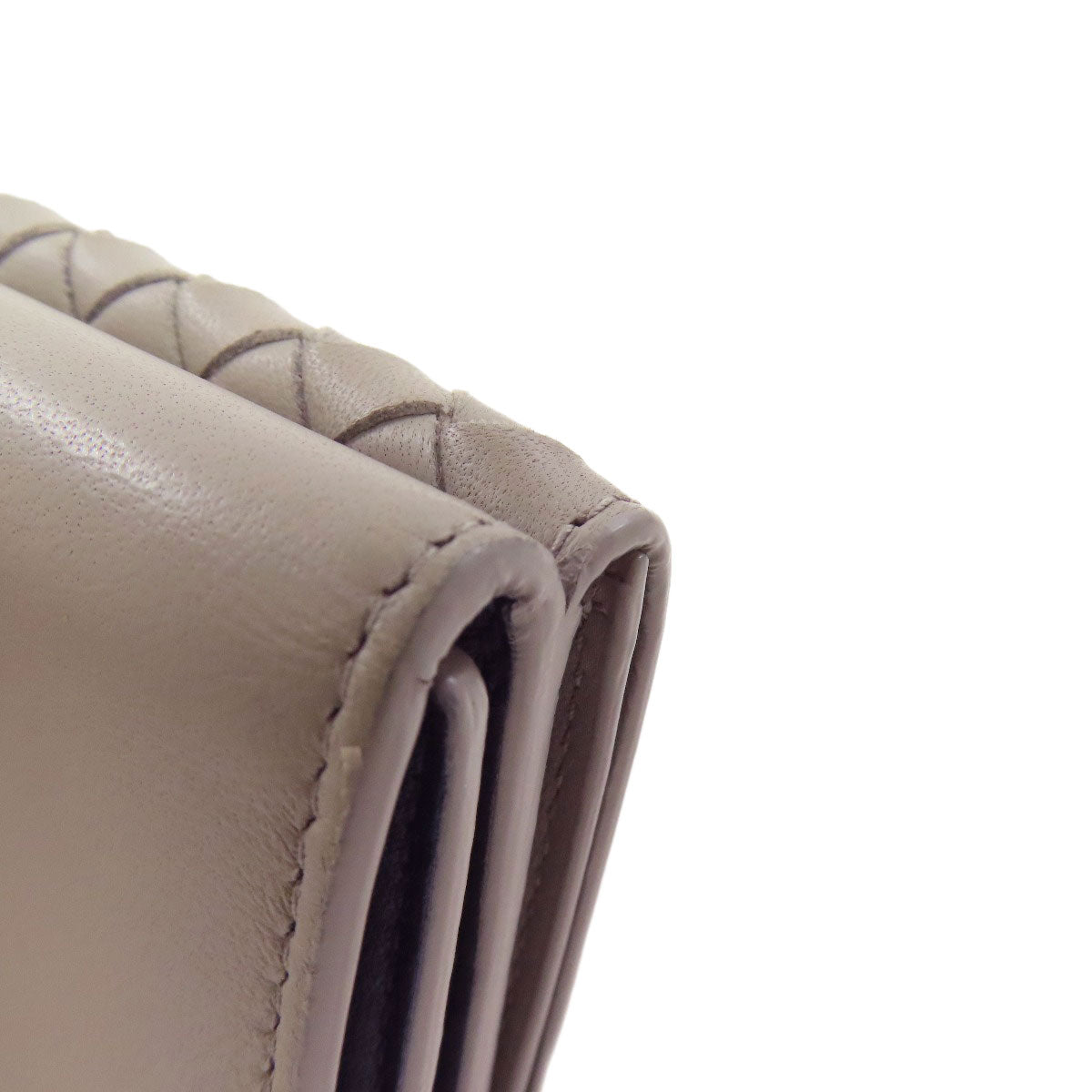 BOTTEGA VENETA Compact Wallet Intrecciato Bifold Wallet with Coin Pocket Calf Ladies [Used]