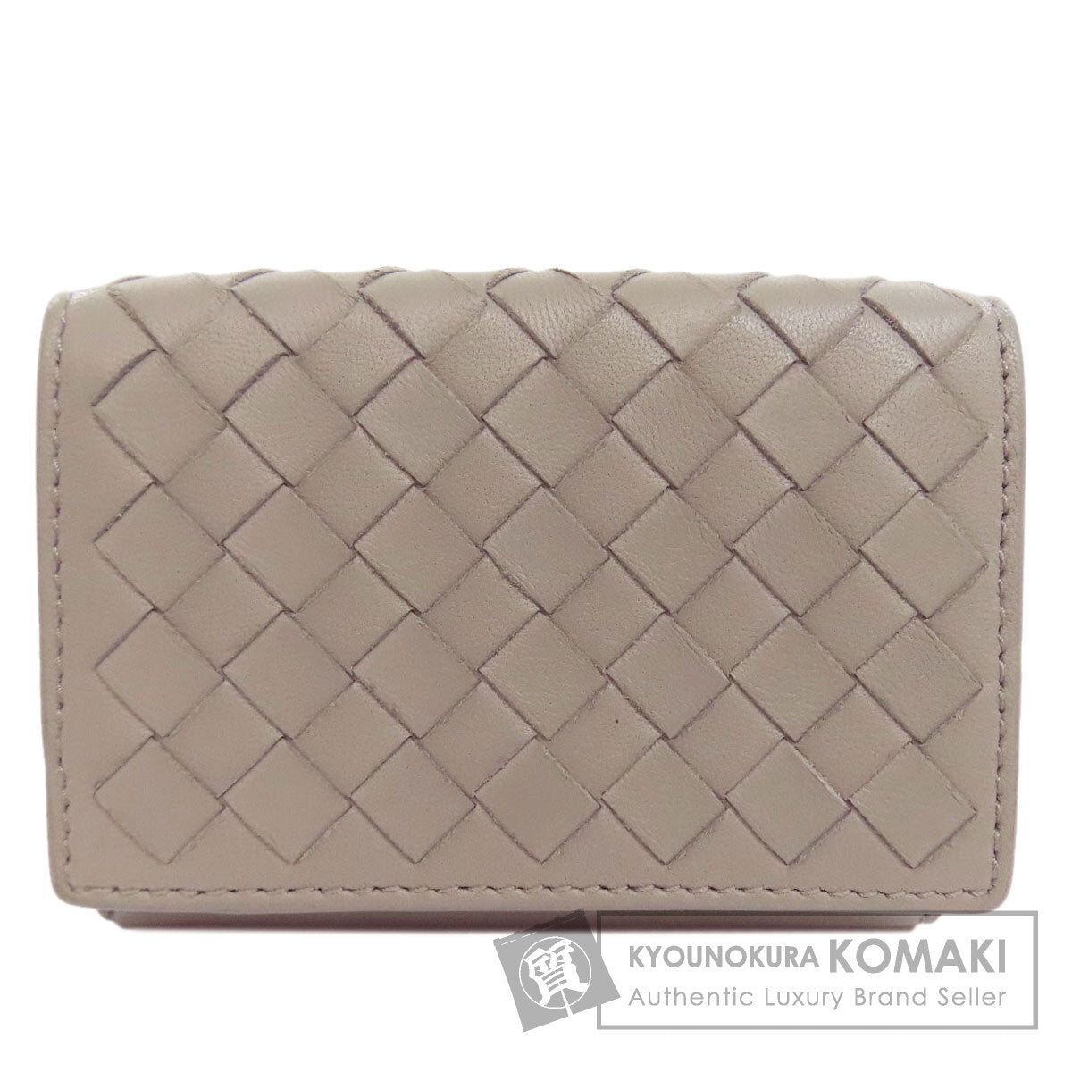BOTTEGA VENETA Compact Wallet Intrecciato Bifold Wallet with Coin Pocket Calf Ladies [Used]