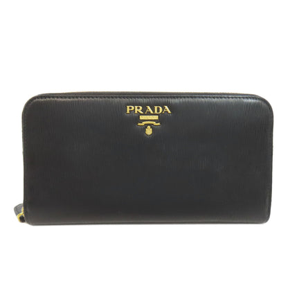 PRADA Zip Around Long wallet (with coin pocket) Leather Ladies [Used]
