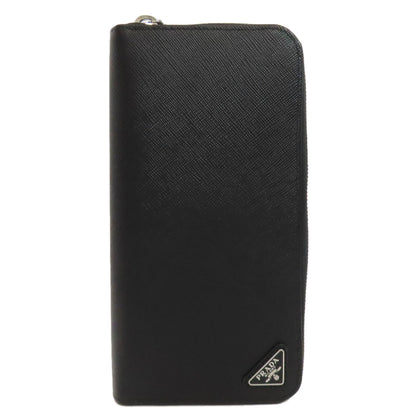 PRADA Logo Hardware Long wallet (with coin pocket) Leather Ladies [Used]