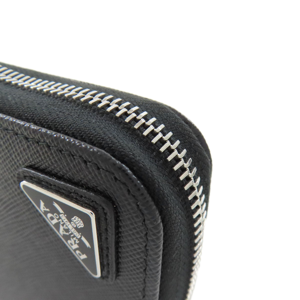 PRADA Logo Hardware Long wallet (with coin pocket) Leather Ladies [Used]