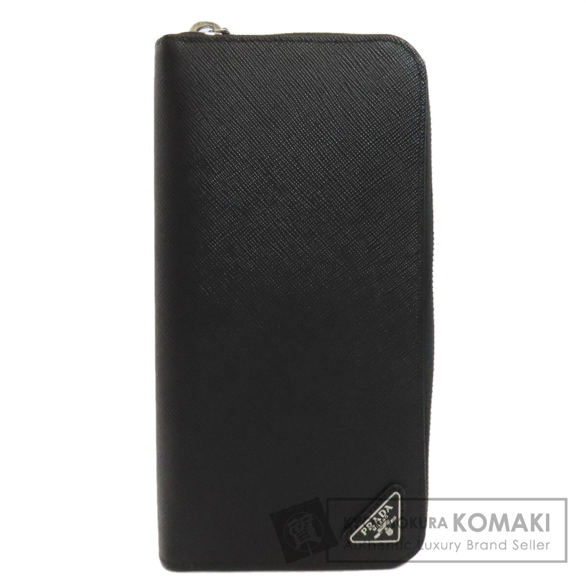 PRADA Logo Hardware Long wallet (with coin pocket) Leather Ladies [Used]