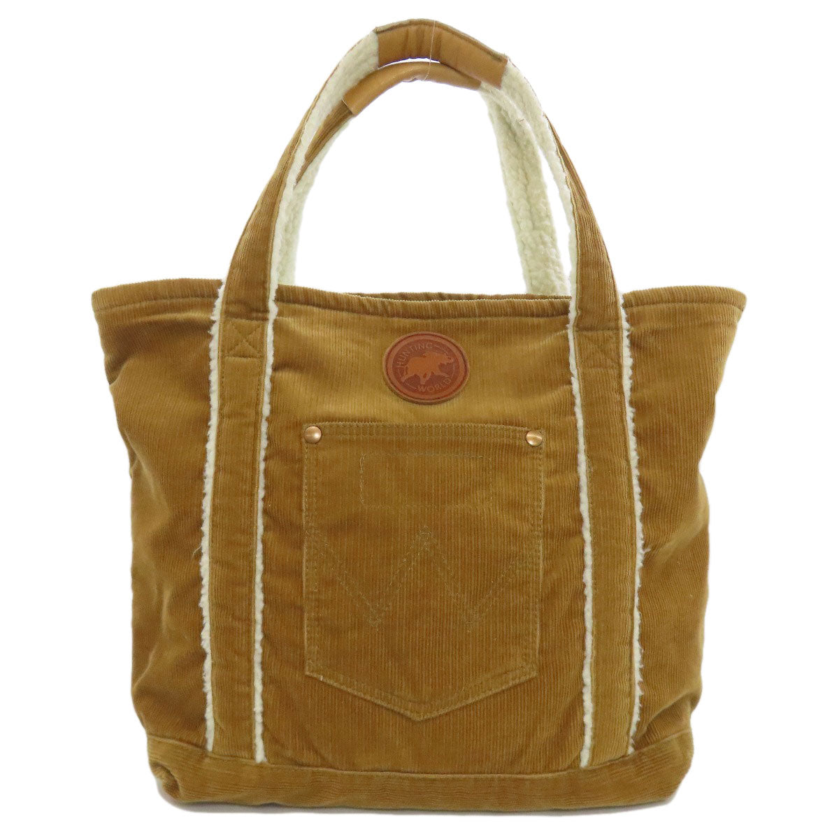 HUNTING WORLD logo Tote Bag Corduroy Ladies [Used]