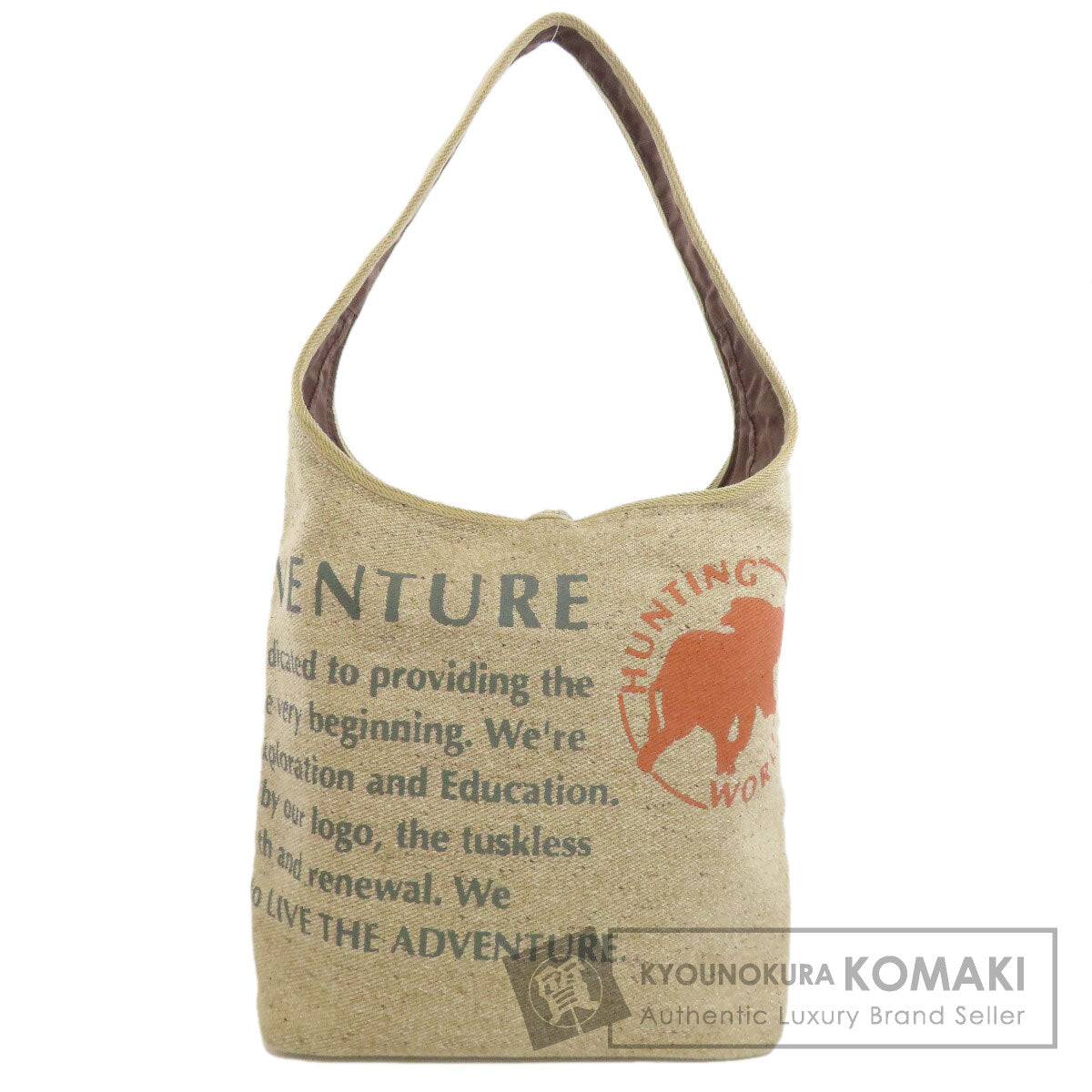 HUNTING WORLD Reversible one belt Tote Bag Canvas Ladies [Used]