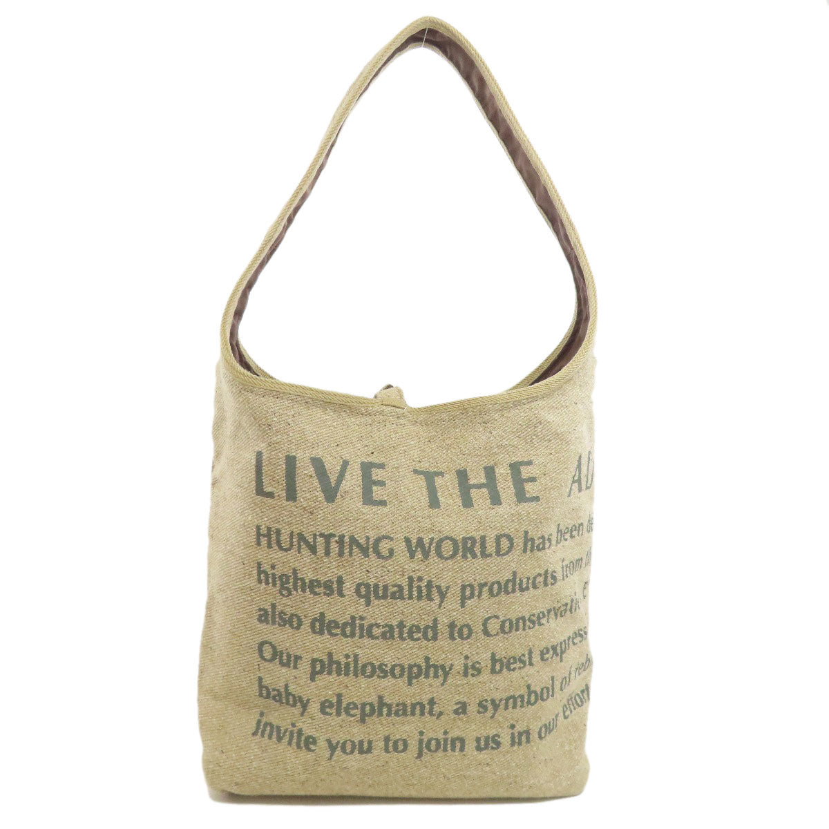 HUNTING WORLD Reversible one belt Tote Bag Canvas Ladies [Used]