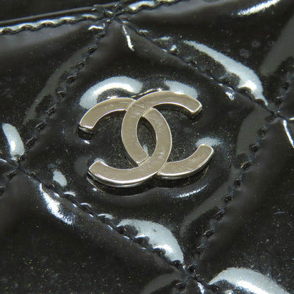 CHANEL   Card Case Matelasse COCO Mark SilverHardware Patent leather Ladies