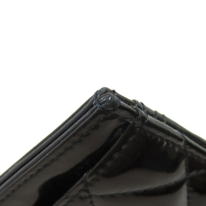 CHANEL   Card Case Matelasse COCO Mark SilverHardware Patent leather Ladies