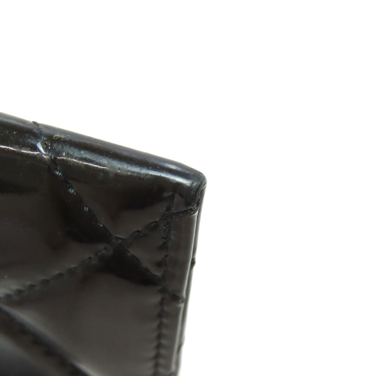 CHANEL   Card Case Matelasse COCO Mark SilverHardware Patent leather Ladies